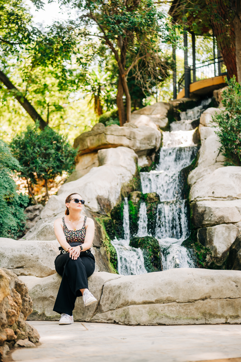 Sevilla Sehenswuerdigkeiten Parque de Maria Luisa Wasserfall