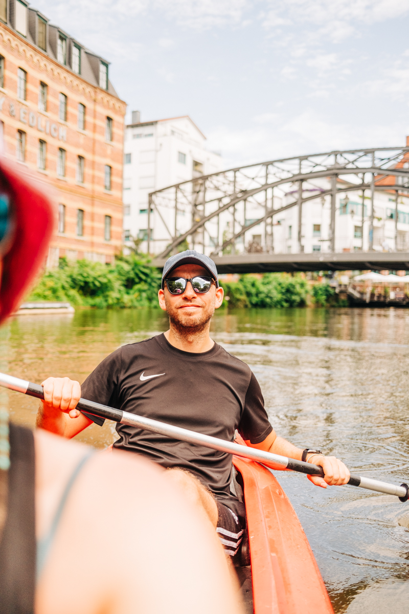 Leipzig Kanu fahren Kajak Tour leihen Karl Heine Kanal 10